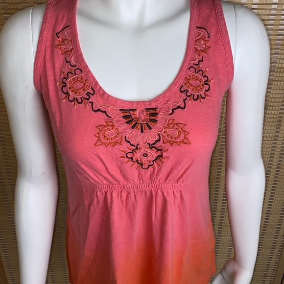 🔷Athleta Embroidered Ombre Tank Top Size Small - Picture 2 of 5